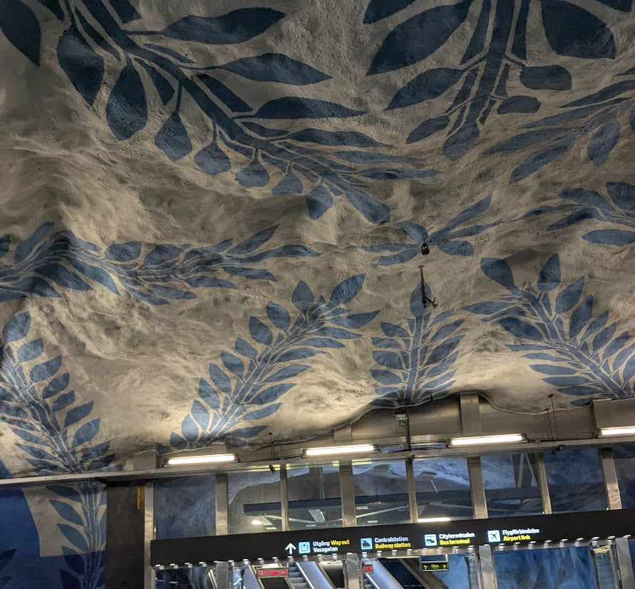 世界一長い美術館　T-Centralen駅