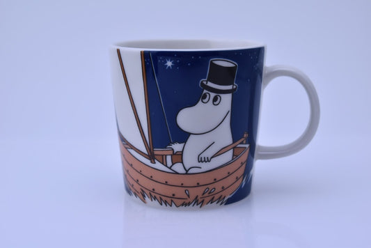 ARABIA/アラビア MOOMIN/ムーミン マグカップ ムーミンパパ 廃盤 旧ロゴ ネイビー