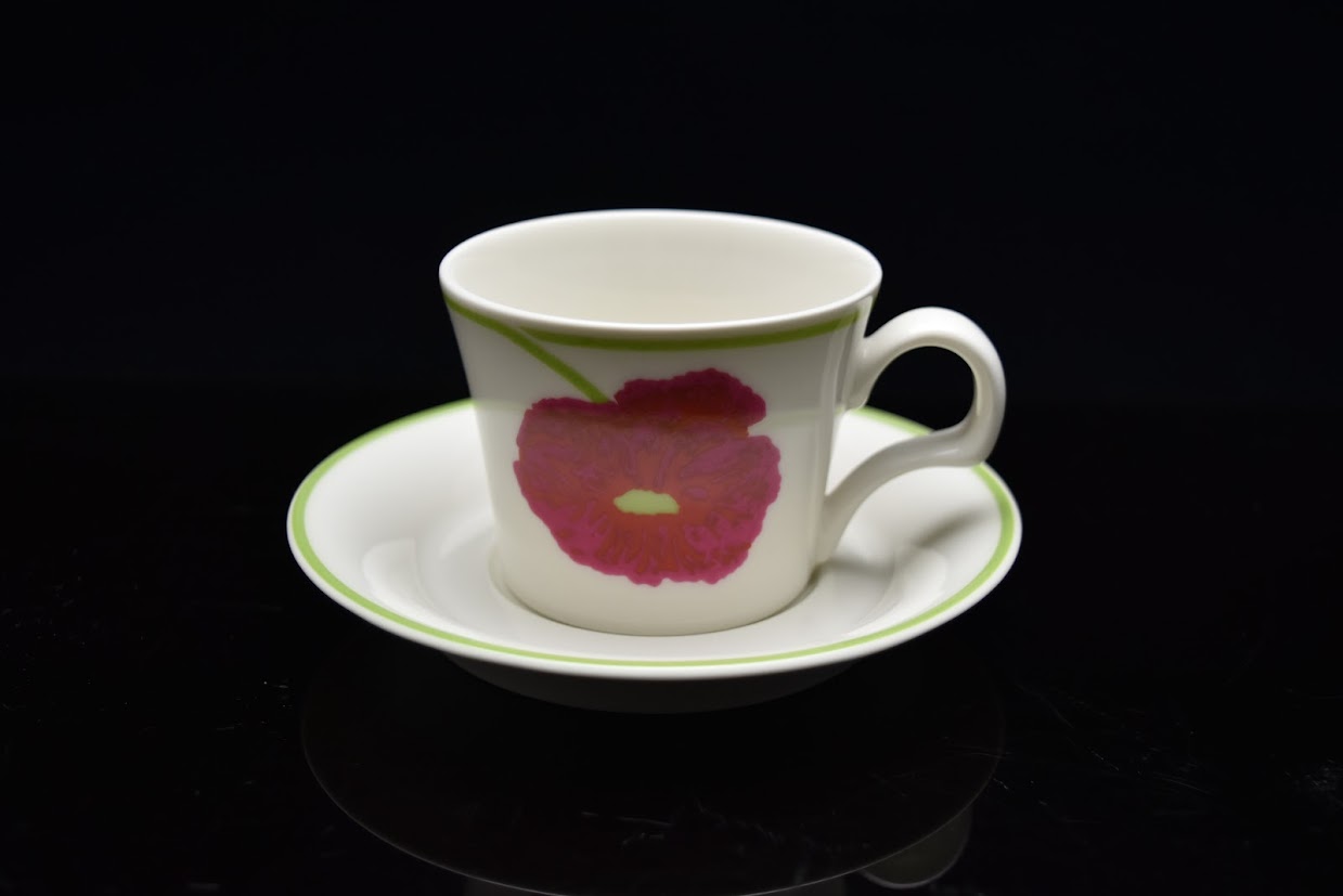 希少 ARABIA/アラビア illusia/イリュージア Fujiwo Ishimoto/石本藤雄 Heikki Orvola/へイッキオルヴォラ コーヒーカップ&ソーサー [1]