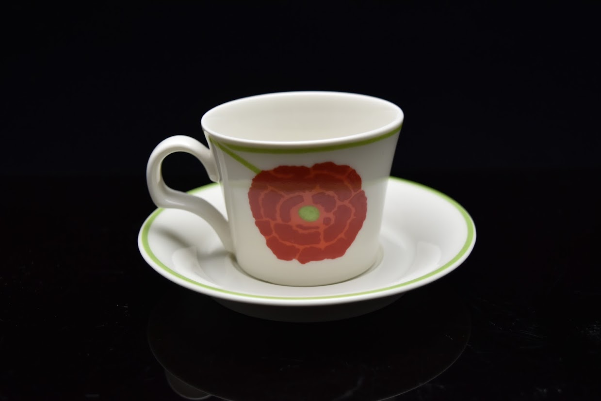 希少 ARABIA/アラビア illusia/イリュージア Fujiwo Ishimoto/石本藤雄 Heikki Orvola/へイッキオルヴォラ コーヒーカップ&ソーサー [1]