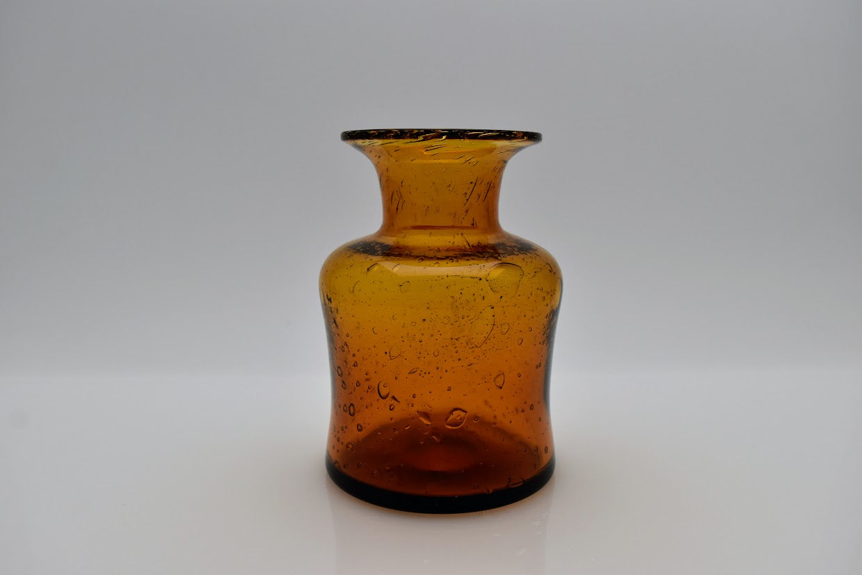 Boda/ボダ Erik Hoglund/エリックホグラン アンバー カットサインあり フラワーベース ベース 花瓶 H13cm