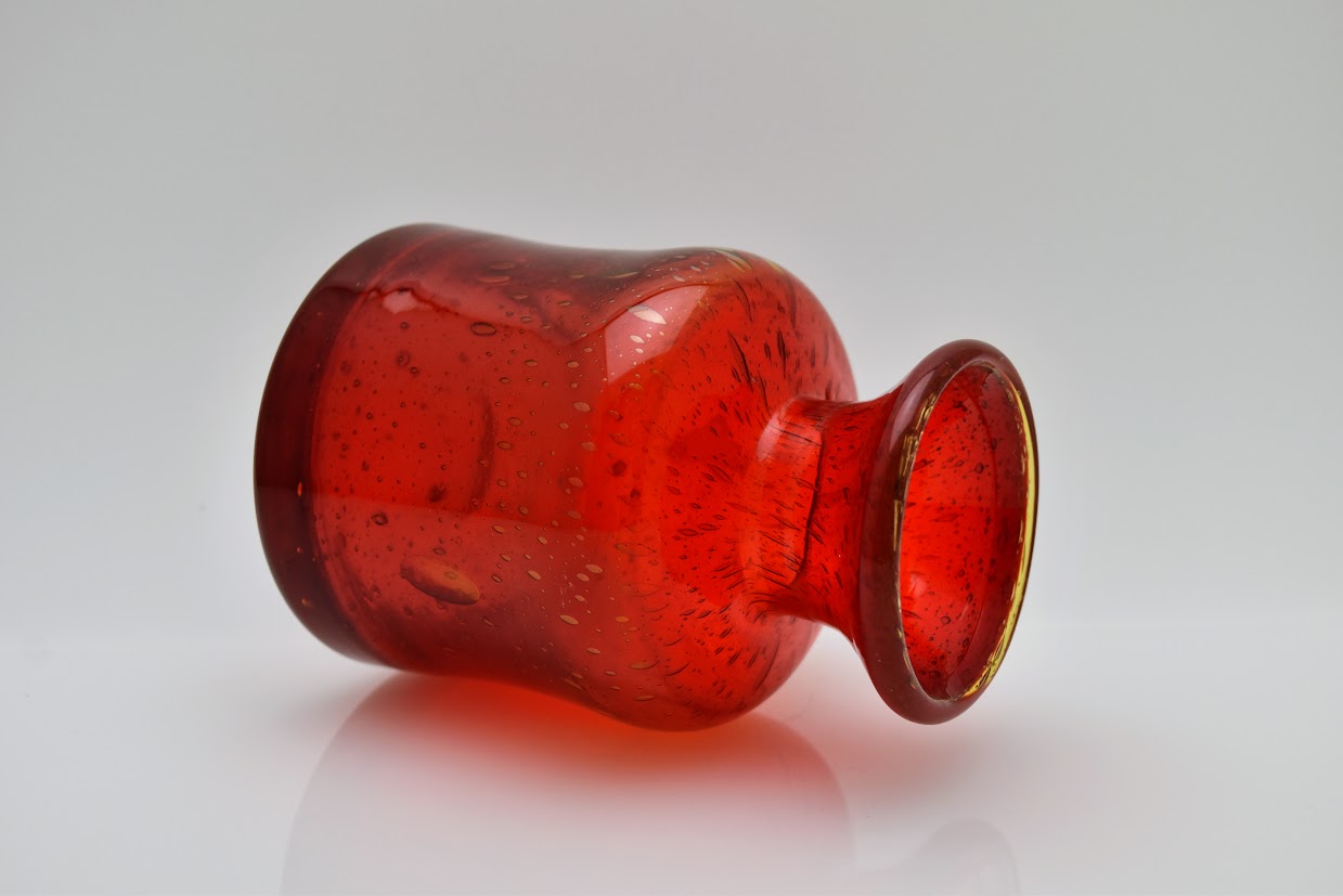 Boda/ボダ Erik Hoglund/エリックホグラン 赤 レッド フラワーベース ベース 花瓶 H13cm
