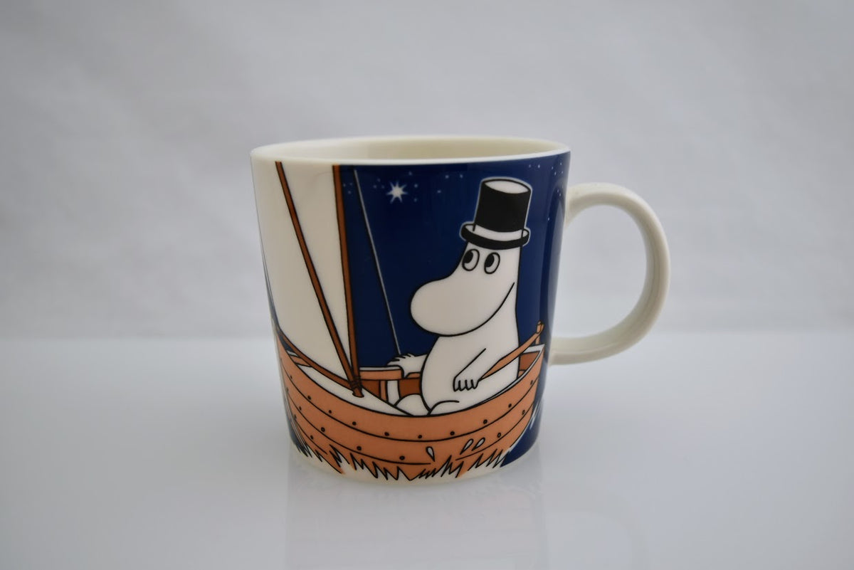 ARABIA/アラビア MOOMIN/ムーミン マグカップ ムーミンパパ 廃盤 旧ロゴ ネイビー