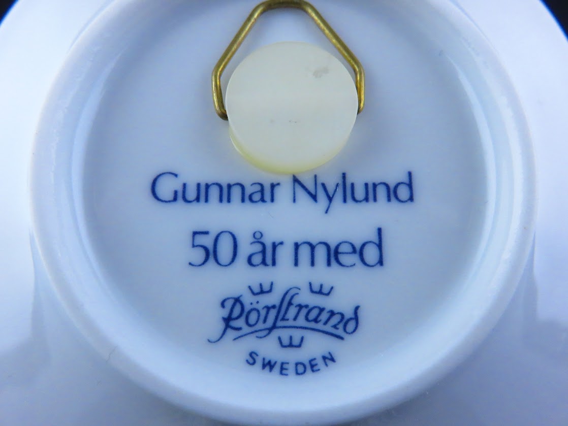 Rorstrand/ロールストランド Gunnar Nylund/グンナーニールンド 50周年記念 ニルスのふしぎな旅 ミニプレート 1976年 7.8×7.8cm