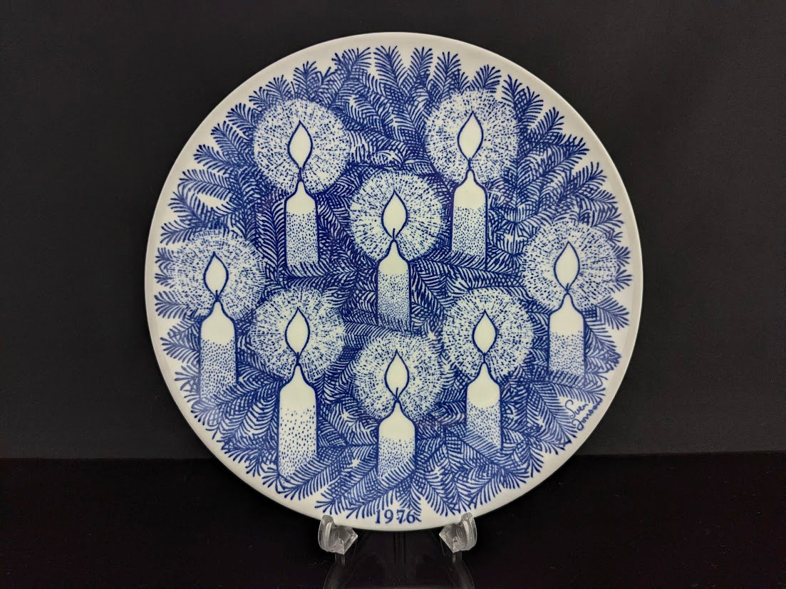 Gustavsberg グスタフスベリ Jultallrik クリスマスプレート SVEN JONSON スヴェンジョンソン 1976 ウォールプレート 飾りプレート 絵皿