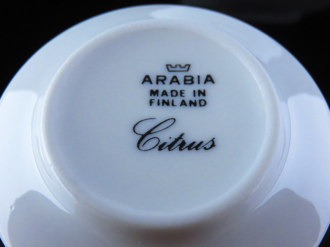 100％品質 ARABIA/アラビア Citrus/シトラス カップ&ソーサー Richard アラビア