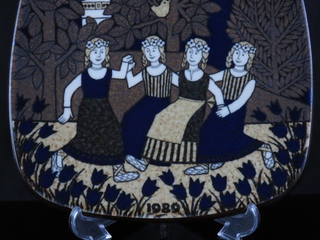 ARABIA/アラビア KALEVALA/カレワラ Raija Uosikkinen/ライヤウオシッキネン 1989 ウォールプレート 飾りプレート 絵皿 箱付き