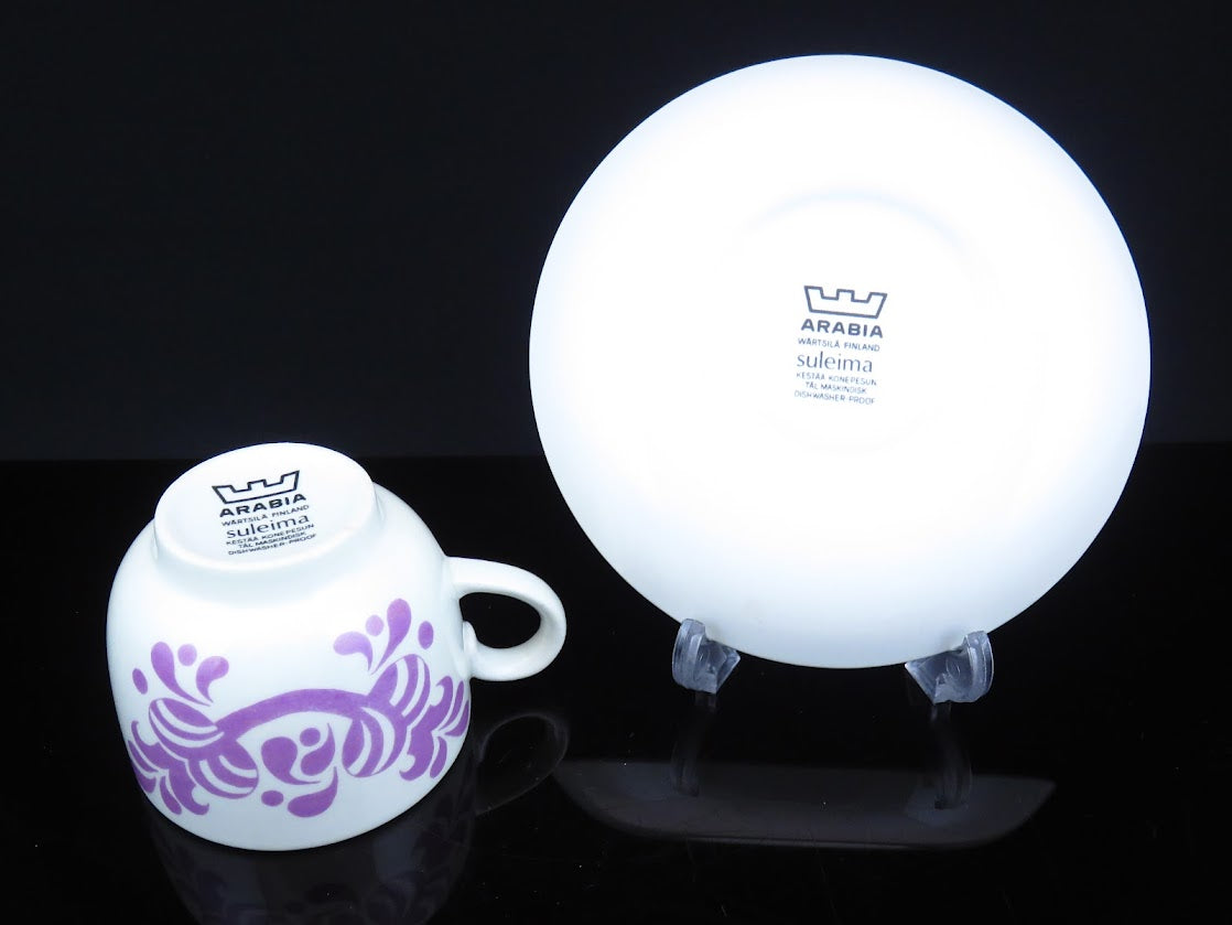 ARABIA/アラビア Suleima/スレイマ コーヒーカップ&ソーサー Inkeri Leivo/インケリレイヴォ Goran Back/ゴランバック [1]