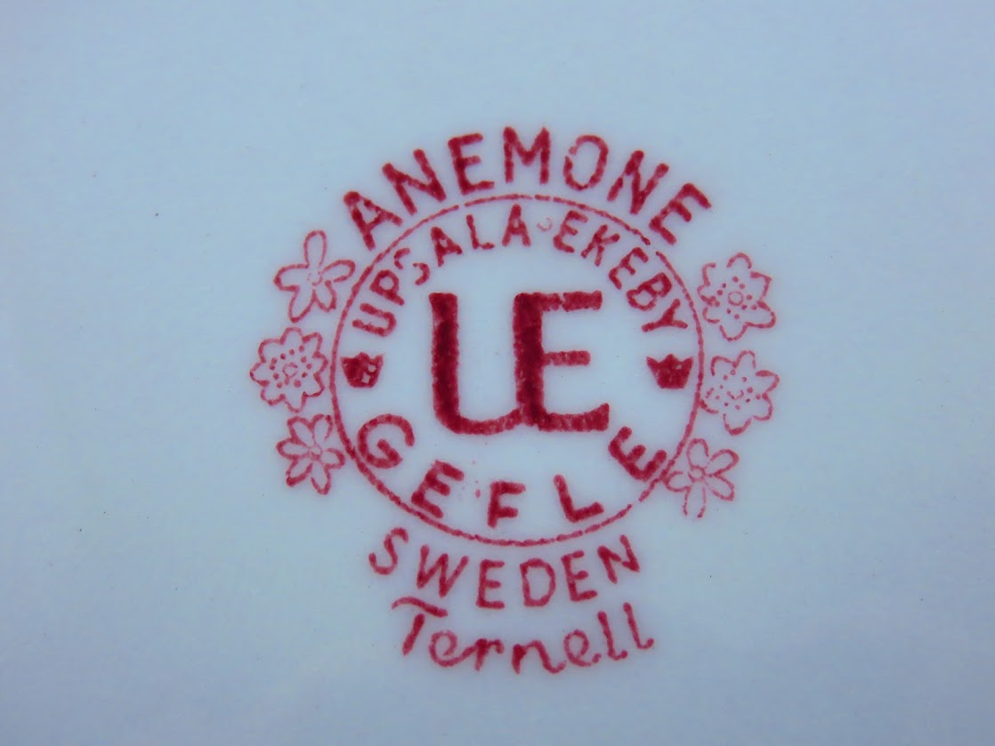 Gefle/ゲフレ UpsalaEkeby/ウプサラエクビー ANEMONE/アネモネ プレート 18cm Berit Ternell/ベリットターネル 赤 レッド ピンク [1]