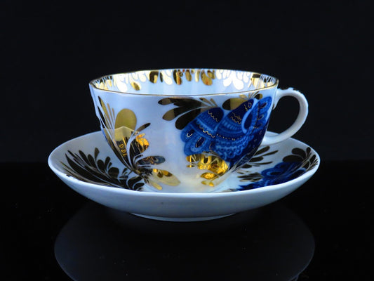 Lomonosov/ロモノーソフ ゴールデンガーデン Nスラヴィナ ティーカップ&ソーサー Imperial Porcelain/インペリアルポーセレン [1]