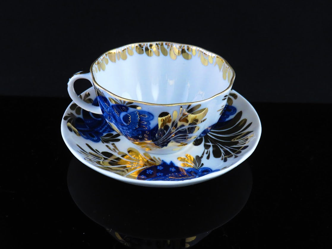 Lomonosov/ロモノーソフ ゴールデンガーデン Nスラヴィナ ティーカップ&ソーサー Imperial Porcelain/インペリアルポーセレン [1]