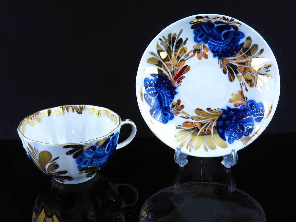 Lomonosov/ロモノーソフ ゴールデンガーデン Nスラヴィナ ティーカップ&ソーサー Imperial Porcelain/インペリアルポーセレン [1]