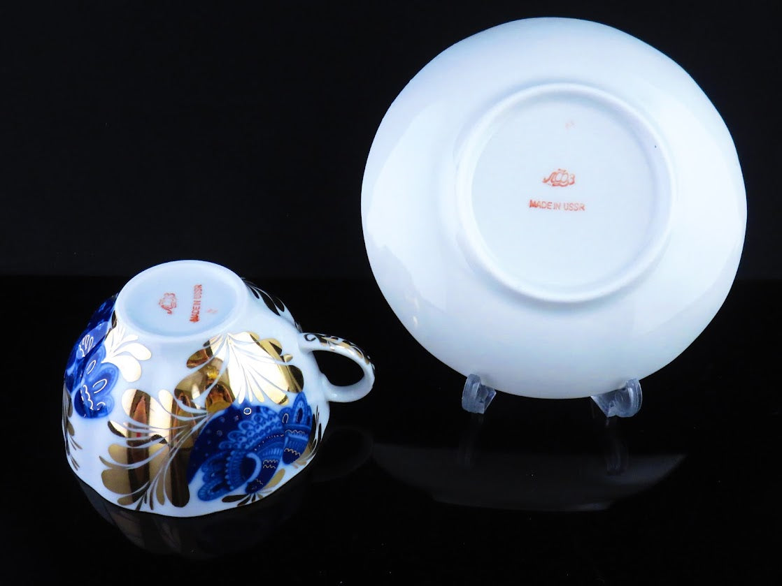 ロシア　ロモノーソフ陶器　2000年　黄金の春　手描き インペリアル・ポーセリン（ロモノーソフ）｜270年以上の華麗な歴史を