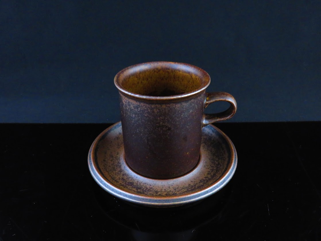 ヴィンテージ エンボスフルーツ柄 ジャムポット 蓋付容器 茶