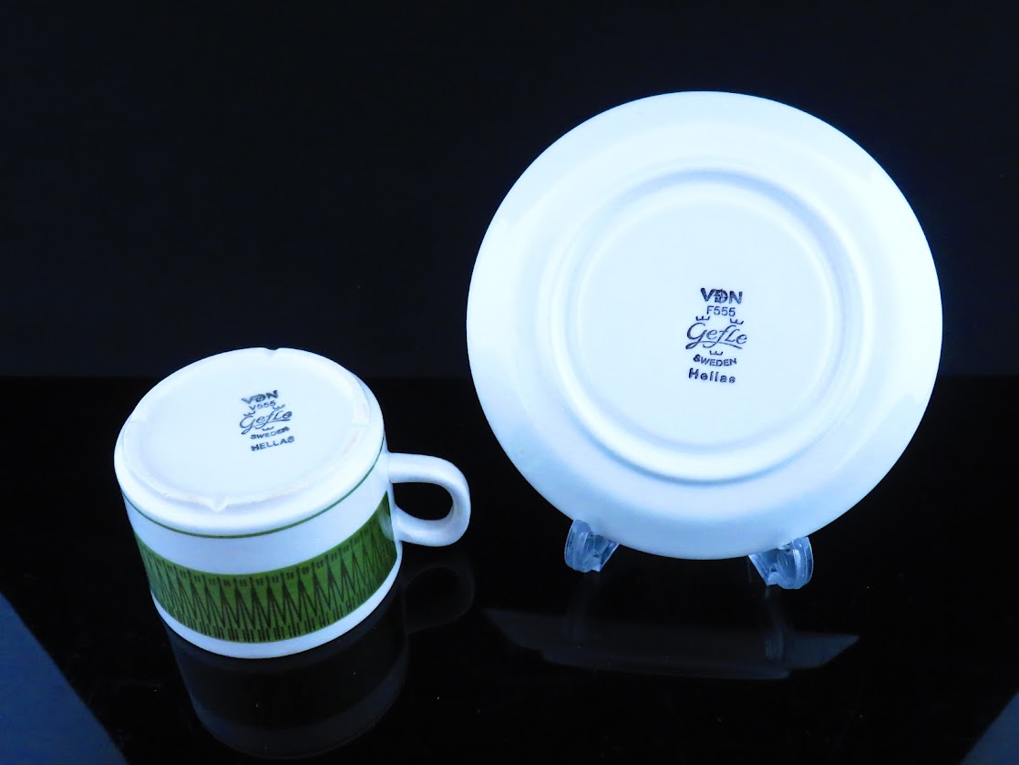 Gefle/ゲフレ Hellas/ヘラス Helmer Ringstrom/ヘルマーリングストロム コーヒーカップ&ソーサー [1]