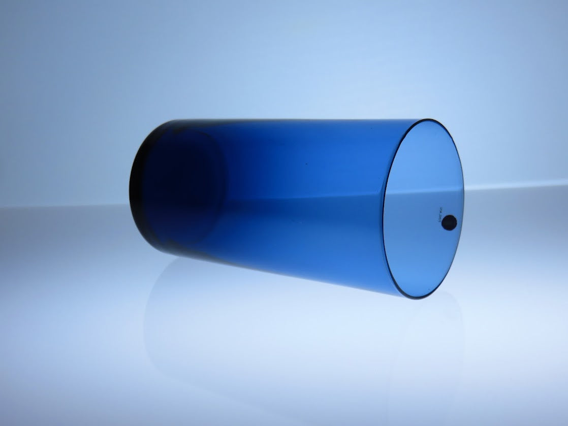 iittala/イッタラ i Line 114 Timo Sarpaneva/ティモサルパネヴァ タンブラー グラス H12cm ブランドシール付き ブルー [1]