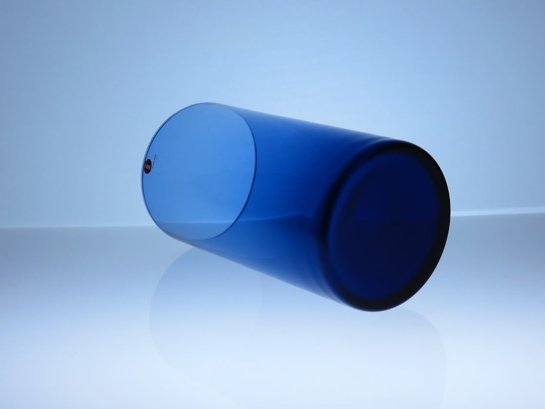 iittala/イッタラ i Line 114 Timo Sarpaneva/ティモサルパネヴァ タンブラー グラス H12cm ブランドシール付き ブルー [1]