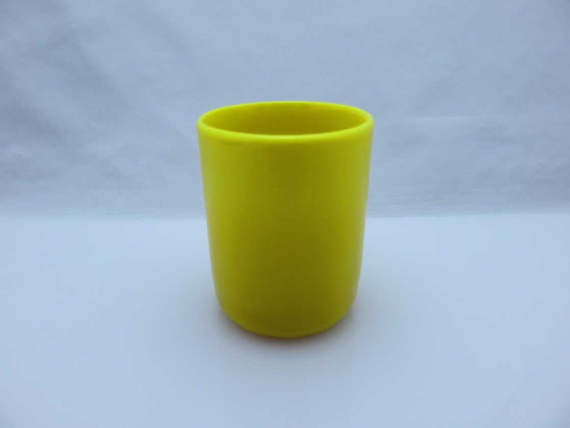 Boda/ボダ Erik Hoglund/エリックホグラン イエロー 黄色 カットサインあり ベース フラワーベース 花瓶 H9cm