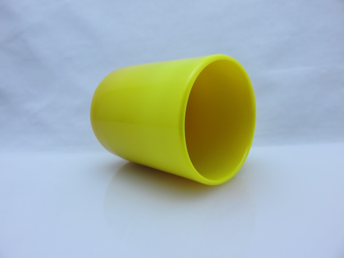 Boda/ボダ Erik Hoglund/エリックホグラン イエロー 黄色 カットサインあり ベース フラワーベース 花瓶 H9cm