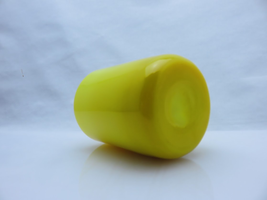 Boda/ボダ Erik Hoglund/エリックホグラン イエロー 黄色 カットサインあり ベース フラワーベース 花瓶 H9cm