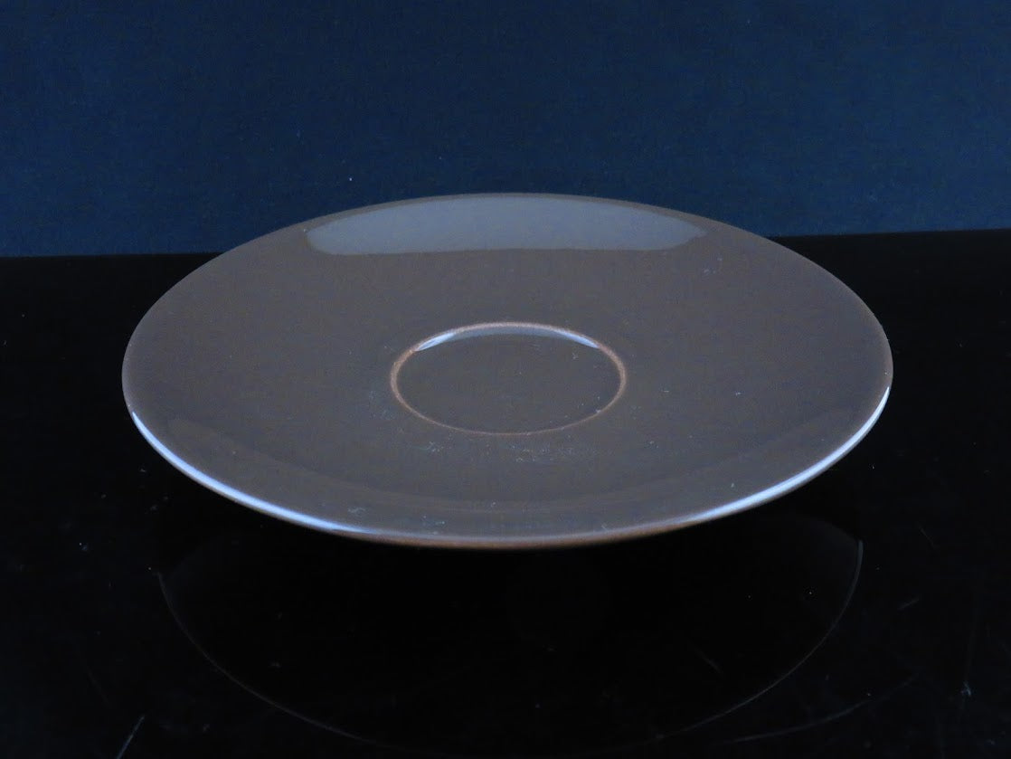 ARABIA/アラビア 24h ティーカップ&ソーサー ダークブラウン こげ茶 艶あり Heikki Orvola/ヘイッキオルヴォラ ブランドシール付き [1]