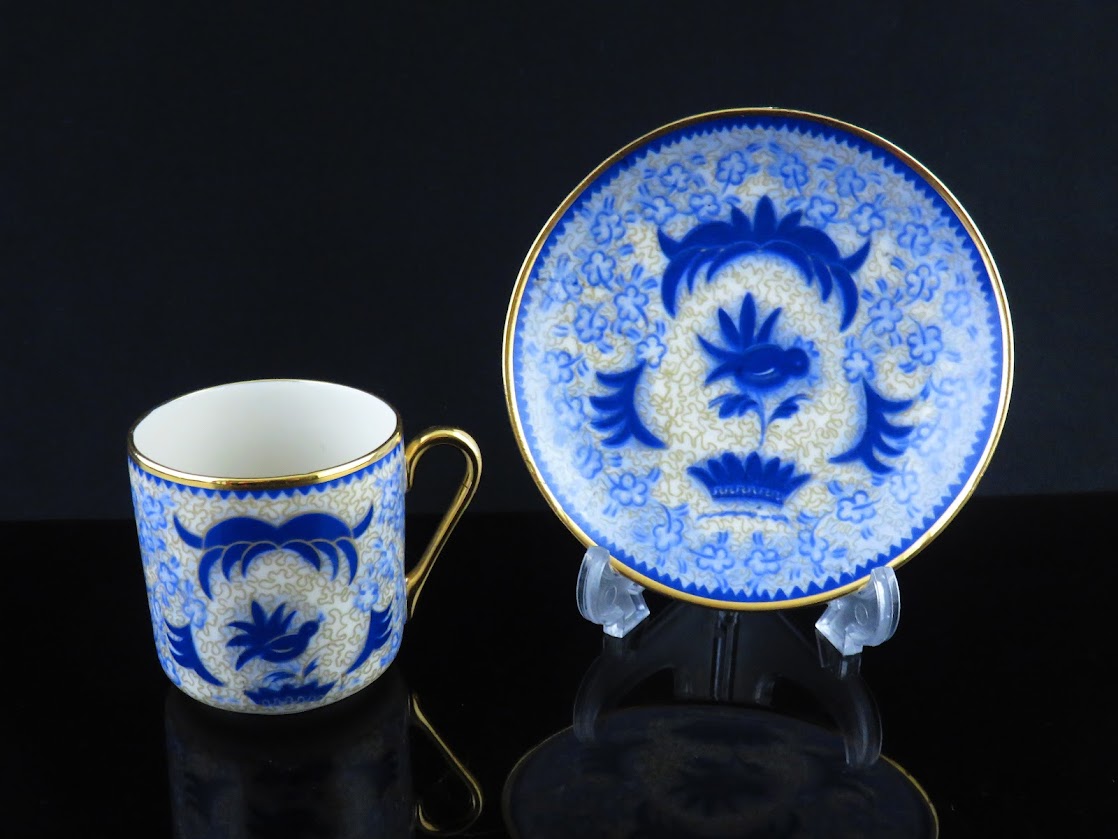 訳あり!ARABIA/アラビア She-Fo/シェフォ デミタスカップ&ソーサー Greta Lisa Jaderholm-Snellman/グレタリサイェーデルホルム=スネルマン