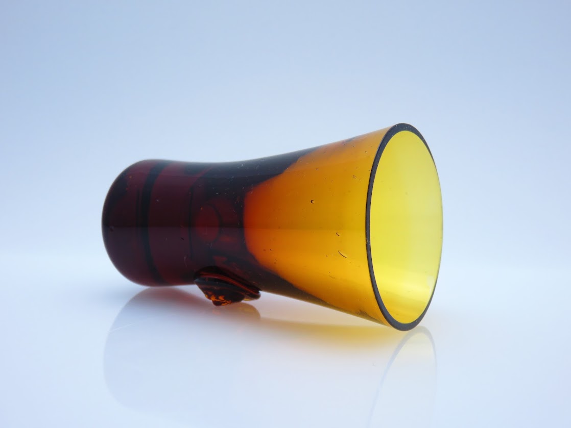 Boda/ボダ Erik Hoglund/エリックホグラン face アンバー ショットグラス H8.3cm [1]