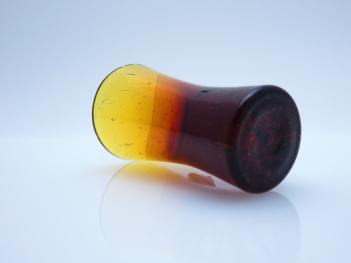 Boda/ボダ Erik Hoglund/エリックホグラン face アンバー ショットグラス H8.4cm [2]