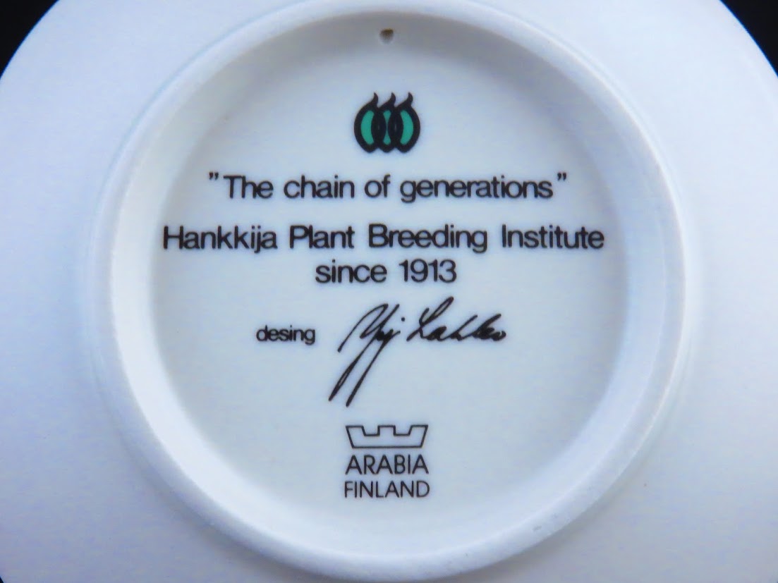 ARABIA/アラビア Hankkija 110周年記念プレート Yrjo Lohko