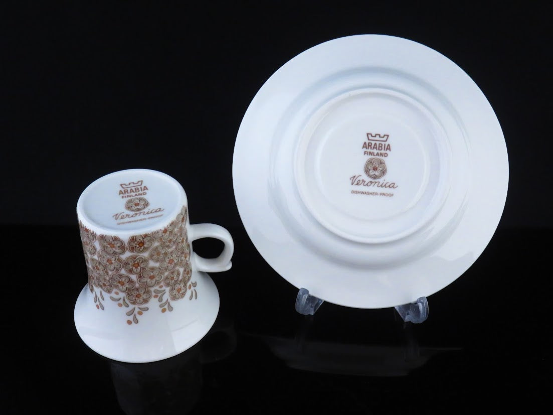 ARABIA/アラビア Veronica/ヴェロニカ Inkeri Leivo/インケリレイヴォ コーヒーカップ&ソーサー [1]