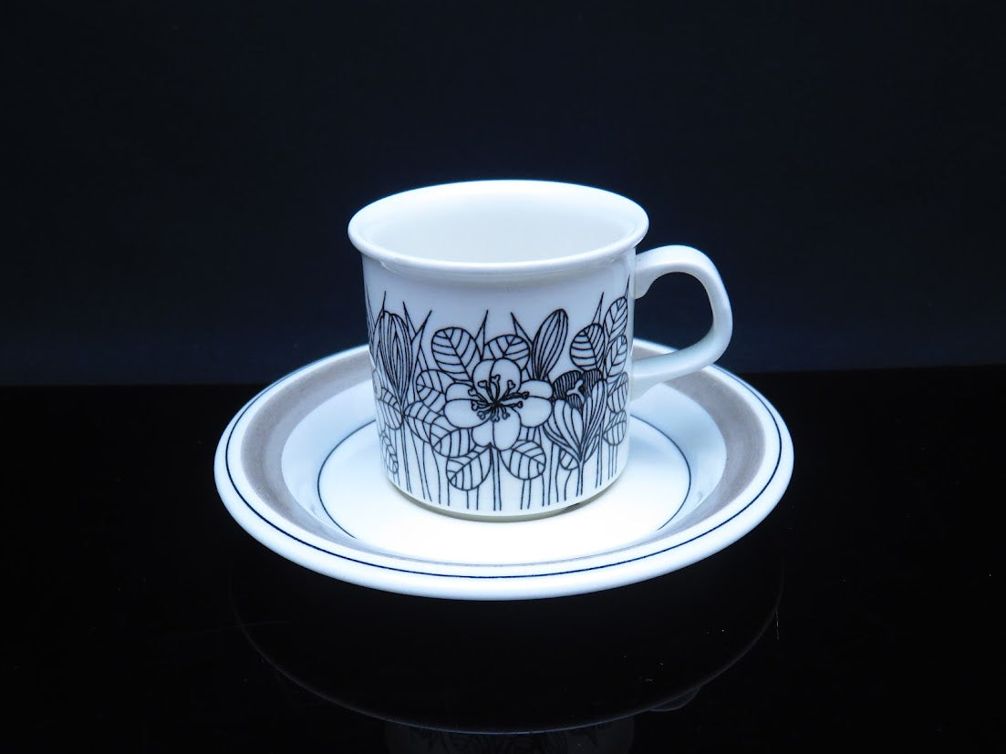 ARABIA/アラビア Krokus/クロッカス カップ&ソーサー Esteri Tomula/エステリトムラ 中 モノトーン [1]