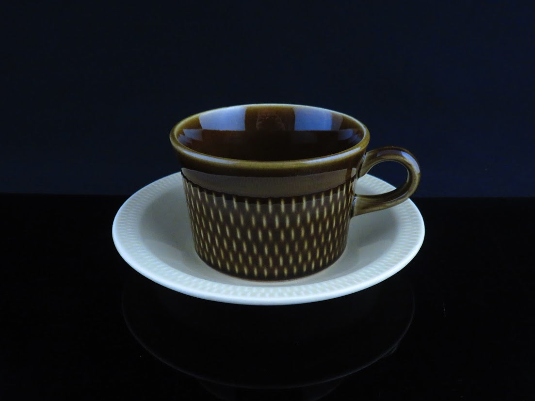 STAVANGERFLINT/スタヴァンゲルフリント Brunette/ブリュネット ティーカップ&ソーサー Kare Berven Fjeldsaa バイカラー [1]