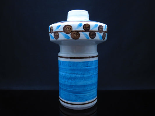 Rorstrand/ロールストランド フラワーベース ベース 花瓶 Light Blue 木の実柄 水色 MS H21.0cm 手描き Handmalad