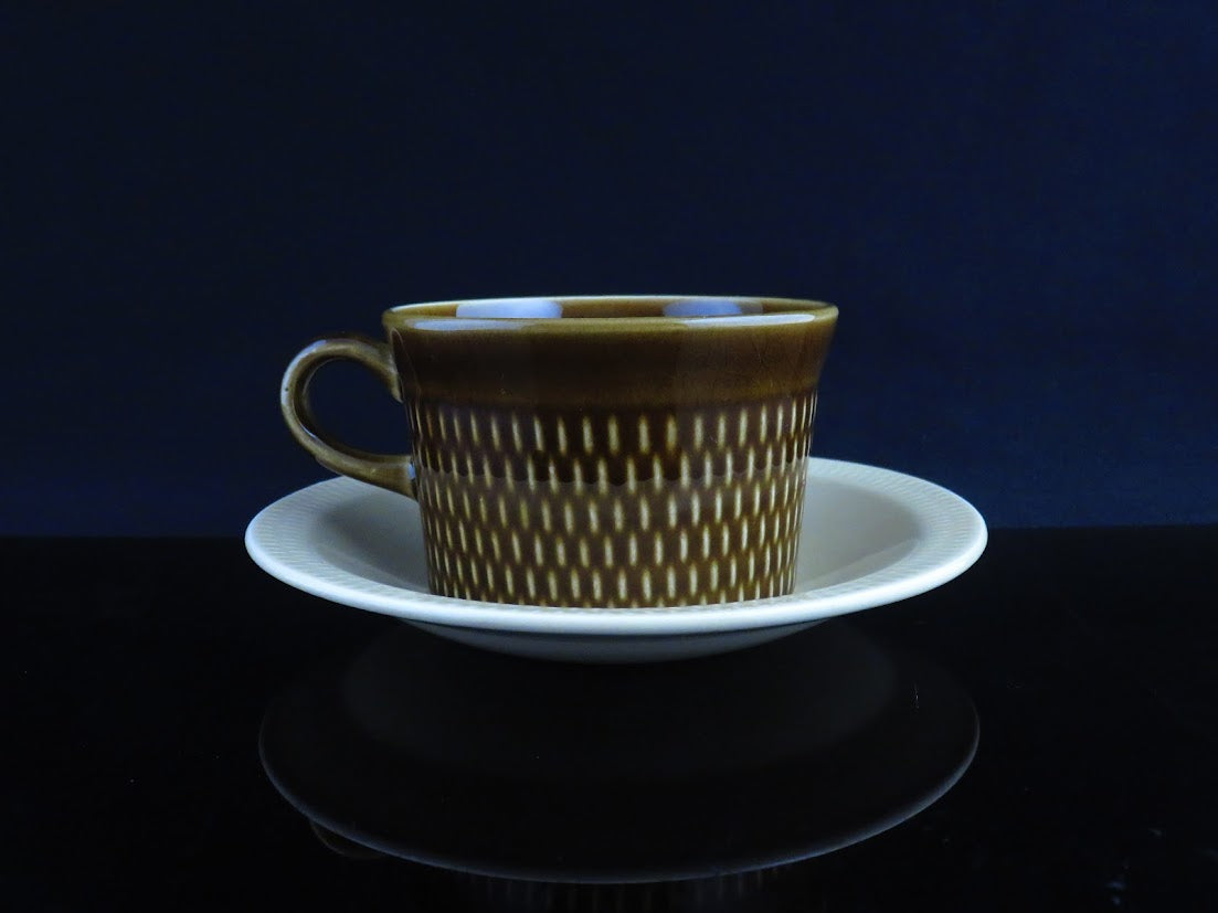 STAVANGERFLINT/スタヴァンゲルフリント Brunette/ブリュネット ティーカップ&ソーサー Kare Berven Fjeldsaa バイカラー [1]