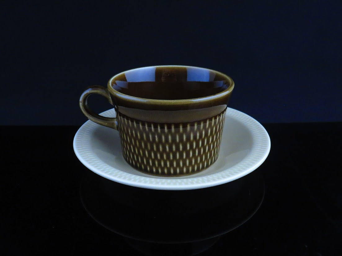 STAVANGERFLINT/スタヴァンゲルフリント Brunette/ブリュネット ティーカップ&ソーサー Kare Berven Fjeldsaa バイカラー [1]