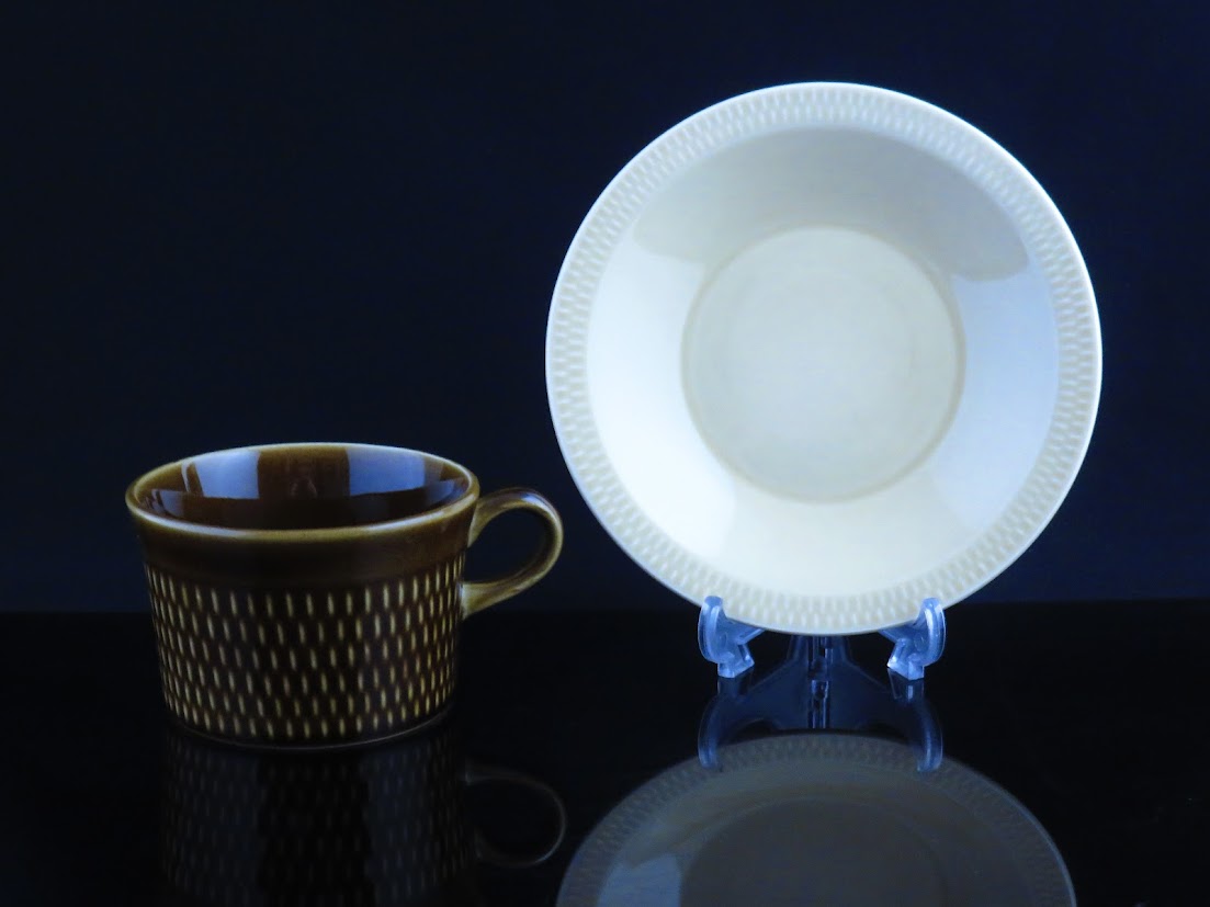 STAVANGERFLINT/スタヴァンゲルフリント Brunette/ブリュネット ティーカップ&ソーサー Kare Berven Fjeldsaa バイカラー [1]