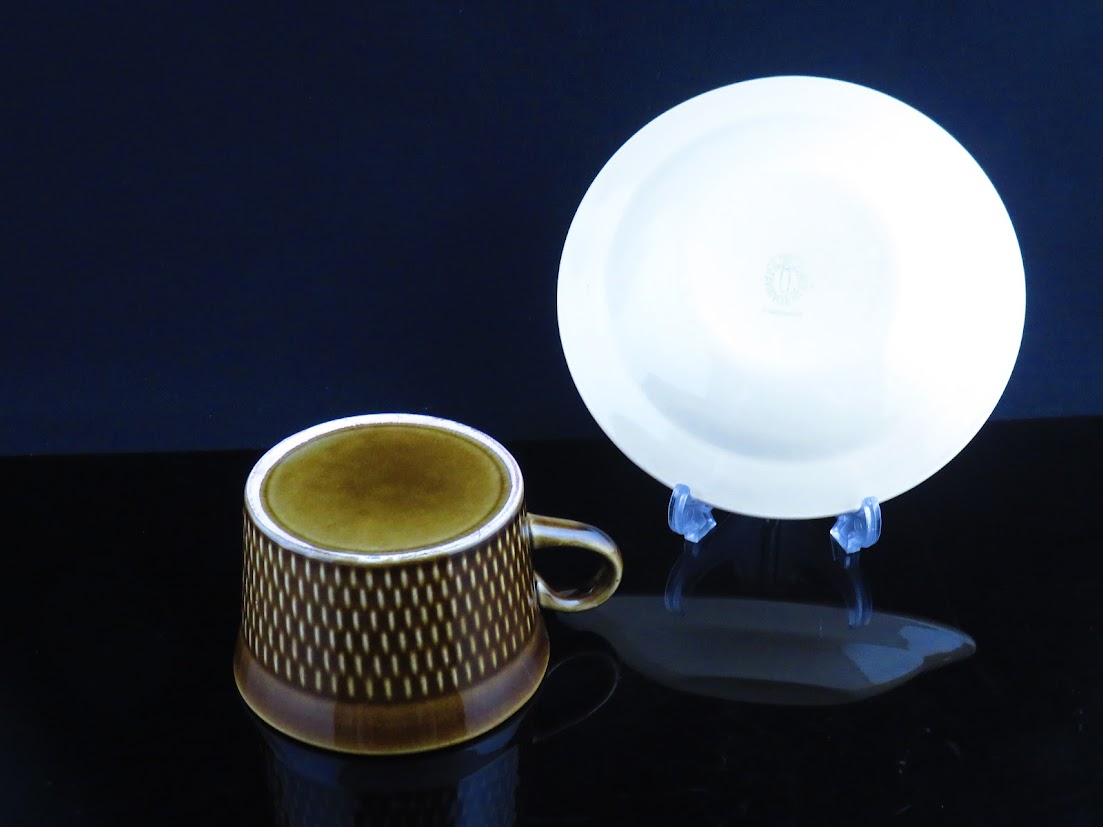 STAVANGERFLINT/スタヴァンゲルフリント Brunette/ブリュネット ティーカップ&ソーサー Kare Berven Fjeldsaa バイカラー [1]