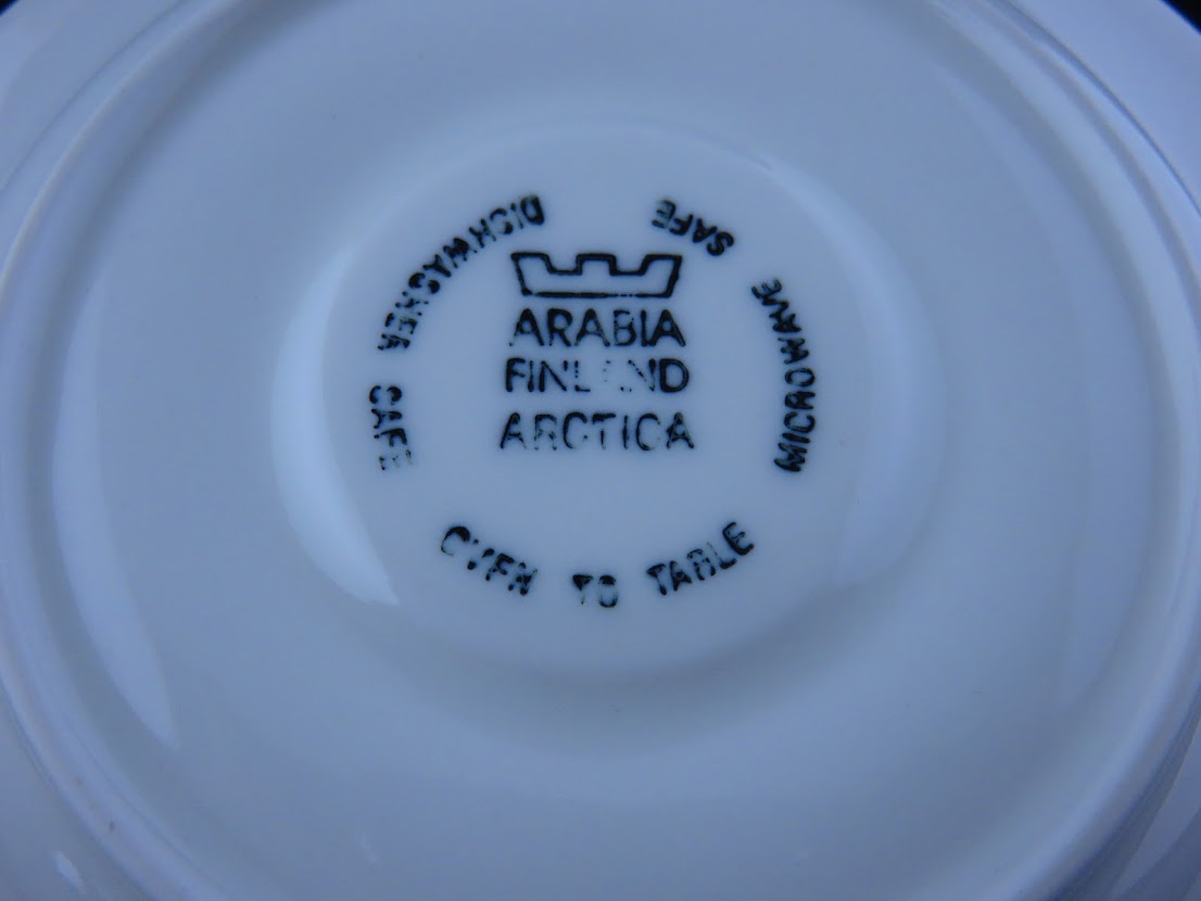 ARABIA/アラビア Arctica/アークティカ コーヒーカップ&ソーサーInkeri Leivo/インケリ・レイヴォ ブルーライン[1]