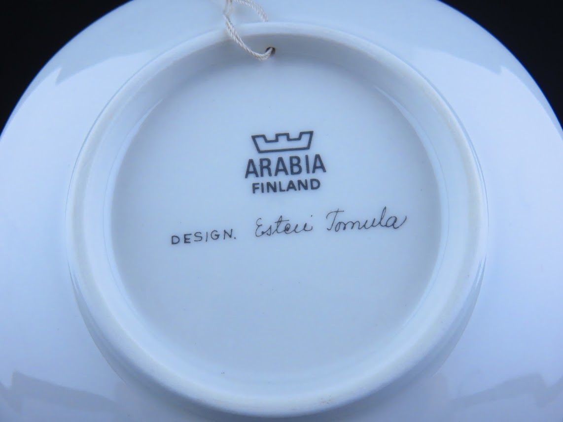 ARABIA/アラビア Botanica/ボタニカ Esteri Tomula/エステリトムラ Rosa elida/白バラ ウォールプレート 飾りプレート 絵皿