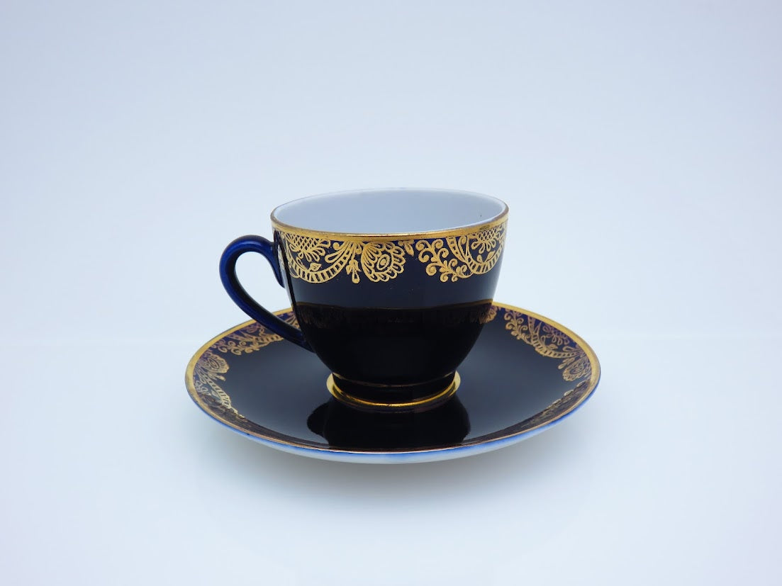 Lomonosov/ロモノーソフ Golden Frieze コーヒーカップ&ソーサー Imperial Porcelain/インペリアルポーセレン [1]