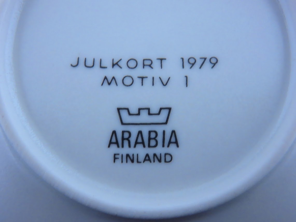 ARABIA/アラビア Raija Uosikkinen/ライヤ・ウオシッキネン JULKORT /クリスマスプレート 1979 No1