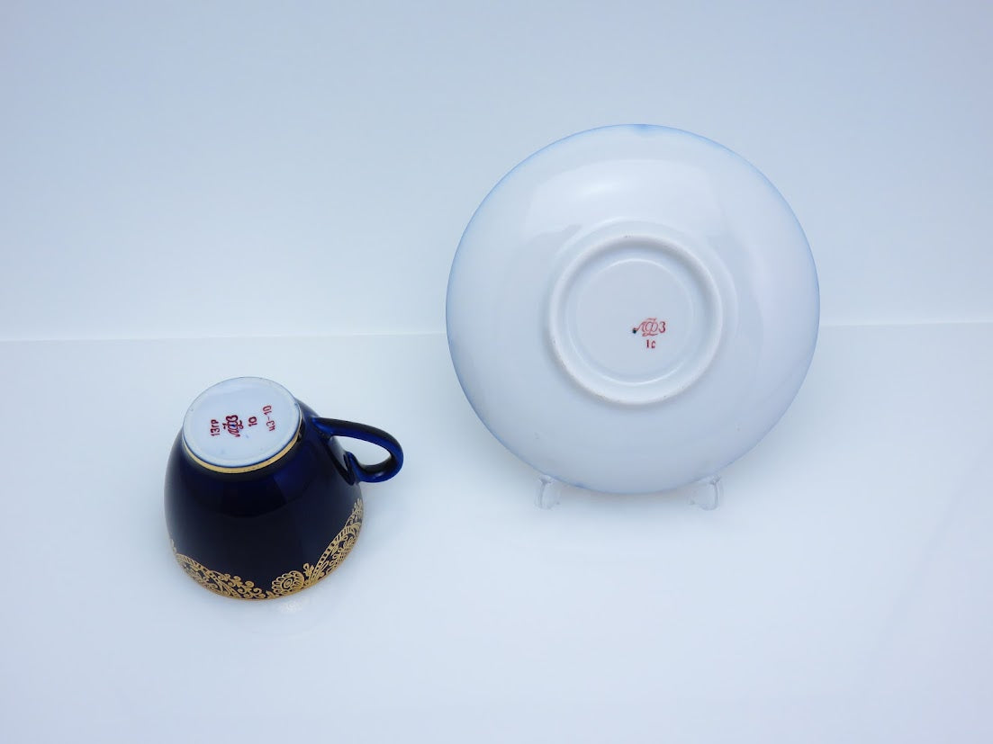 Lomonosov/ロモノーソフ Golden Frieze コーヒーカップ&ソーサー Imperial Porcelain/インペリアルポーセレン [1]