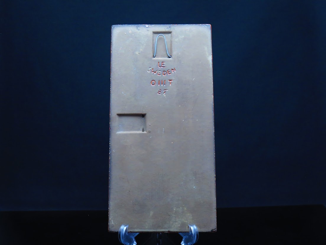 Upsala Ekeby/ウプサラエクビー Fleur/フルール お花の陶板 オレンジ Berit Ternell/ベリットターネル ブランドシール付き