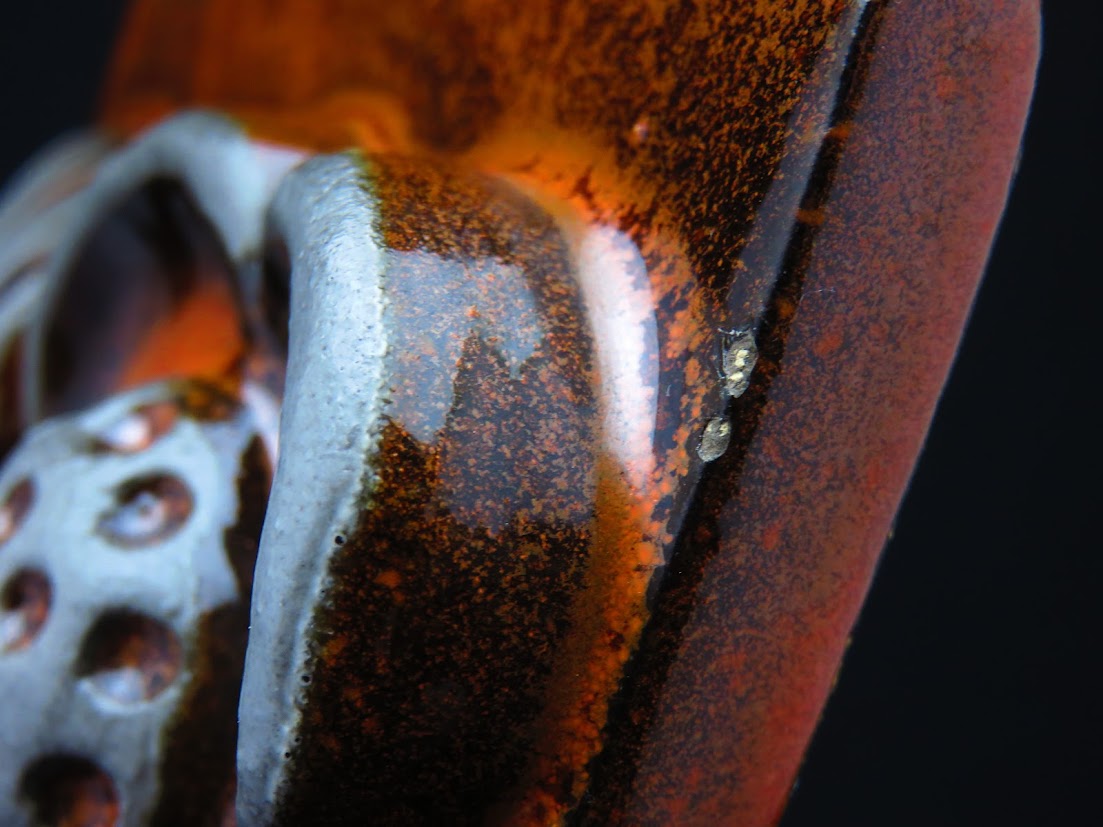 Upsala Ekeby/ウプサラエクビー Fleur/フルール お花の陶板 オレンジ Berit Ternell/ベリットターネル ブランドシール付き