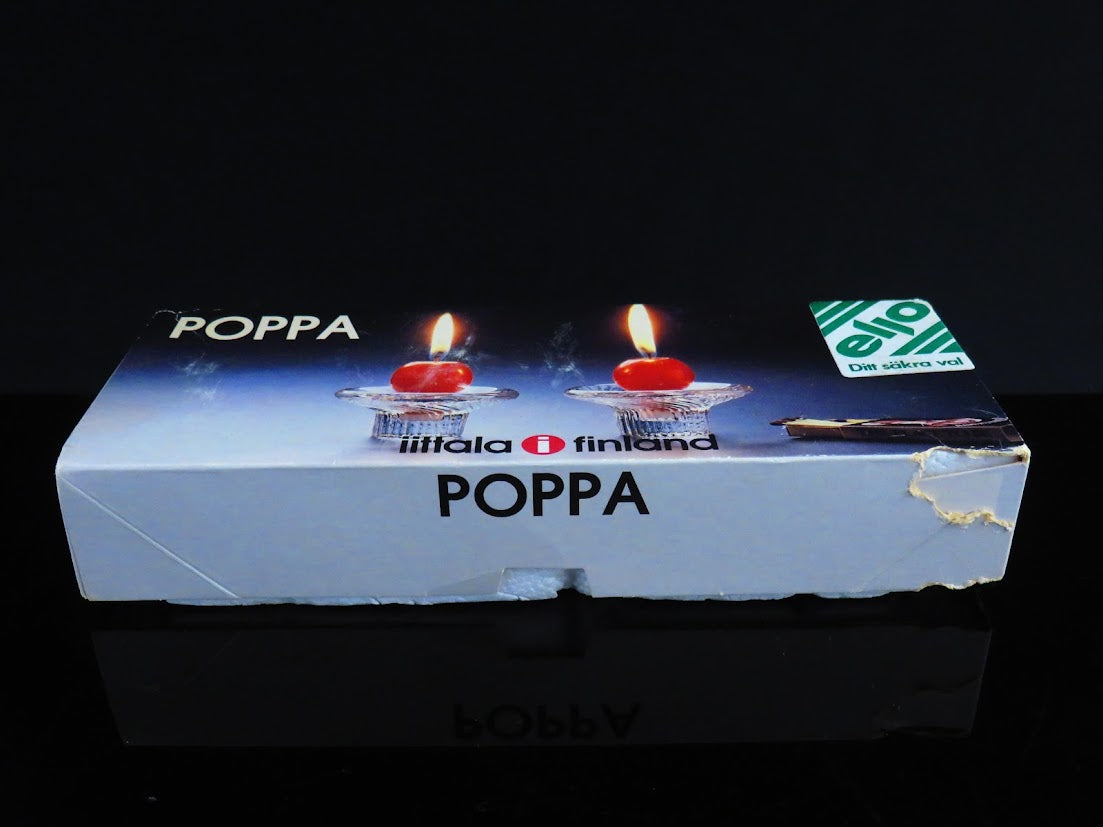 iittala/イッタラ Poppa/ポッパ Valto Kokko/バルトコッコ キャンドルスタンド 2個セット オリジナルキャンドル付き ブランドシール付き[1]