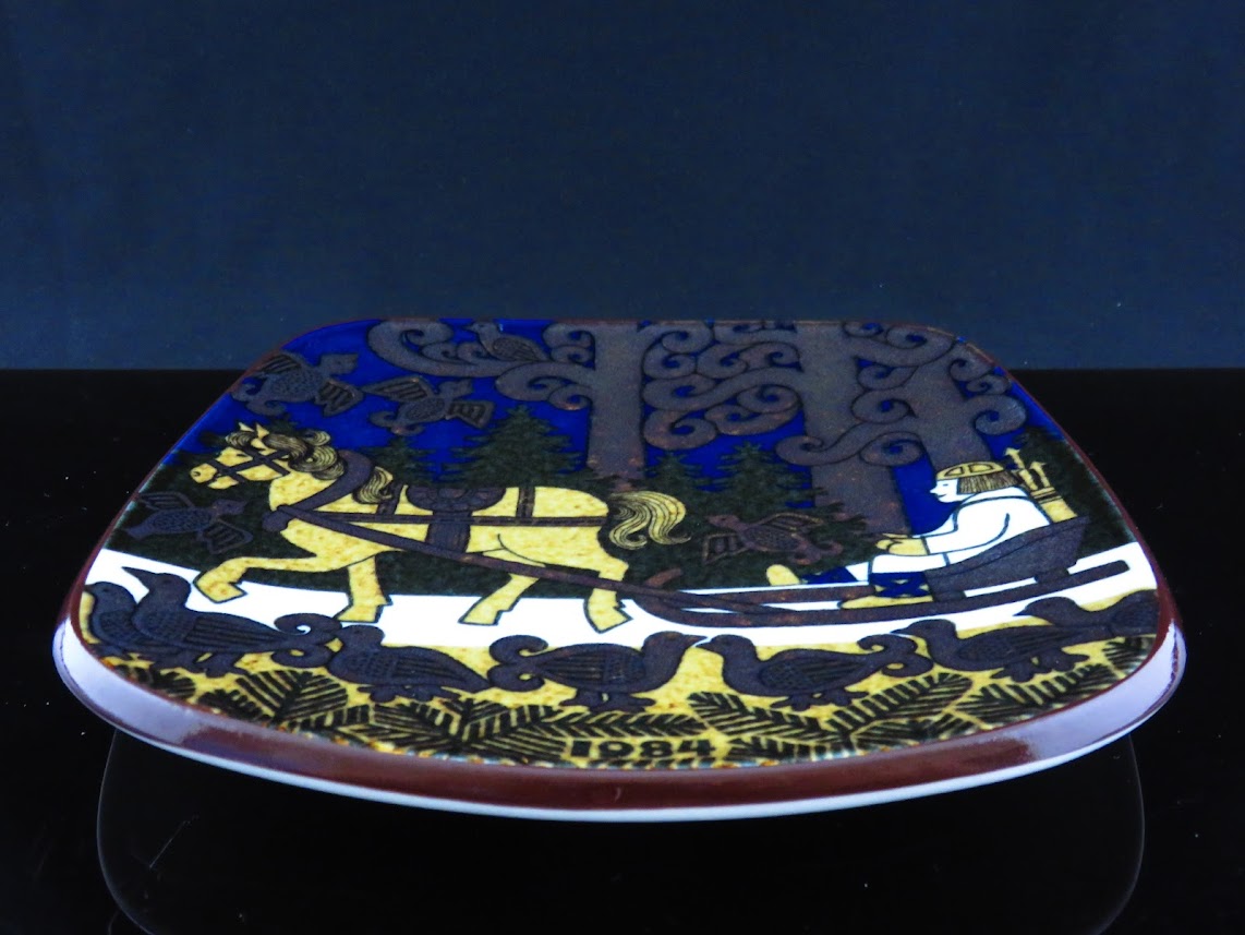ARABIA/アラビア KALEVALA/カレワラ Raija Uosikkinen/ライヤウオシッキネン 1984 ウォールプレート 飾りプレート 絵皿