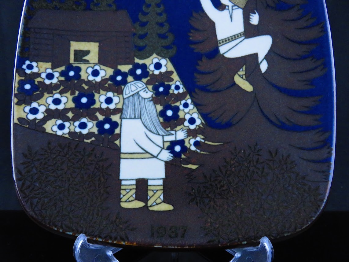 ARABIA/アラビア KALEVALA/カレワラ Raija Uosikkinen/ライヤウオシッキネン 1987 ウォールプレート 飾りプレート 絵皿