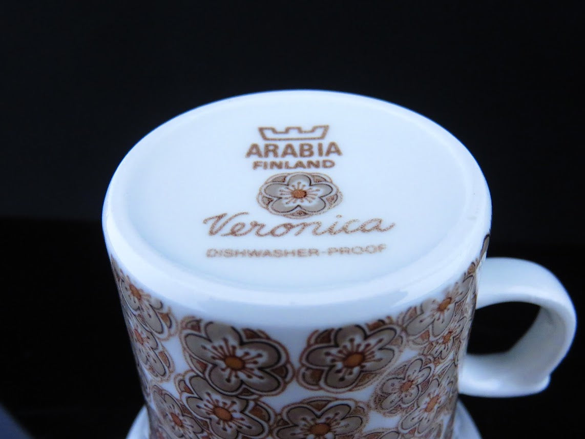 ARABIA/アラビア Veronica/ヴェロニカ Inkeri Leivo/インケリレイヴォ コーヒーカップ&ソーサー [1]