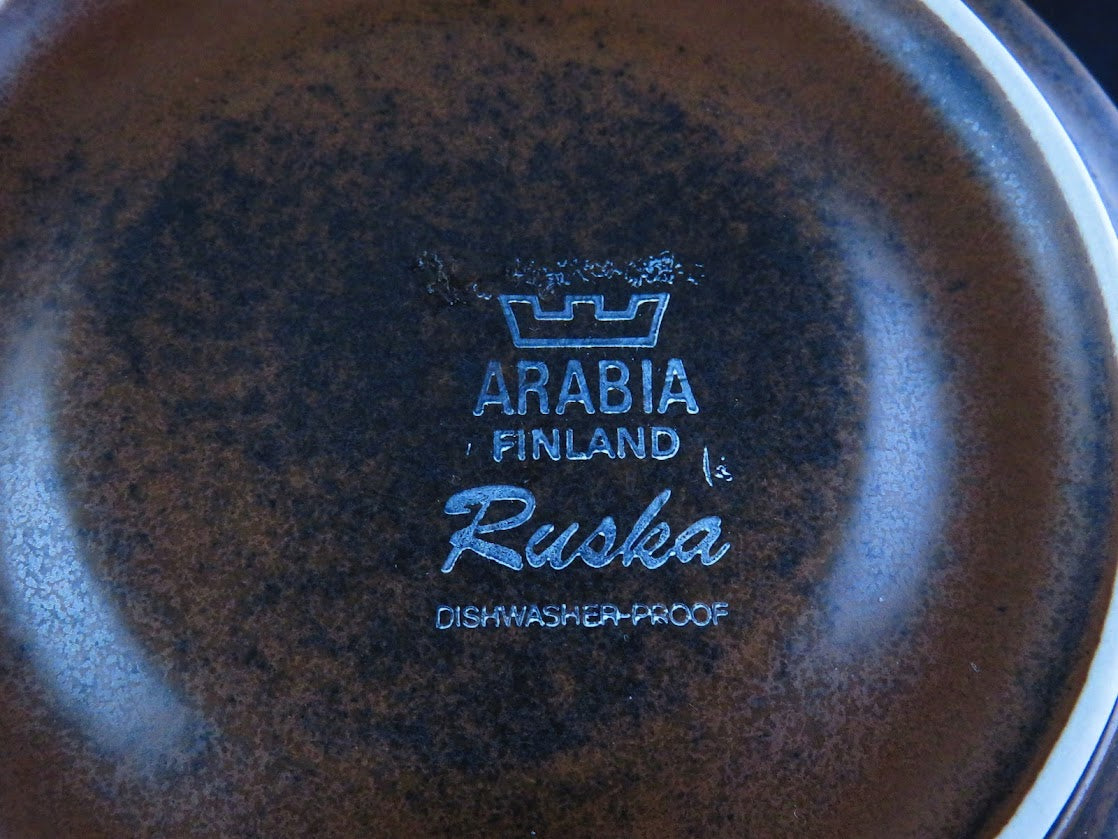 訳あり！ ARABIA/アラビア RUSKA/ルスカ モーニングカップ&ソーサー Ulla Procope/ウラプロコッペ バックスタンプあり [6]