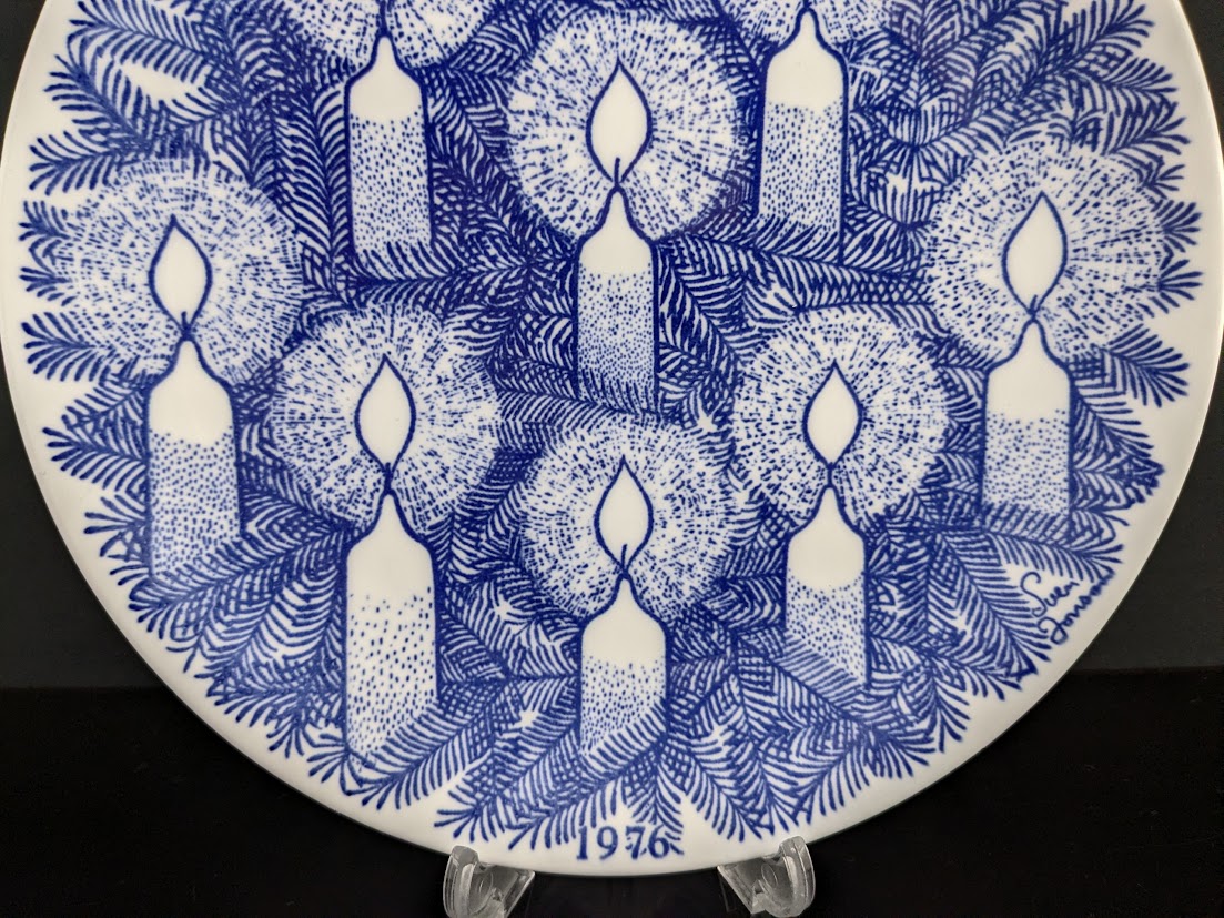 Gustavsberg グスタフスベリ Jultallrik クリスマスプレート SVEN JONSON スヴェンジョンソン 1976 ウォールプレート 飾りプレート 絵皿